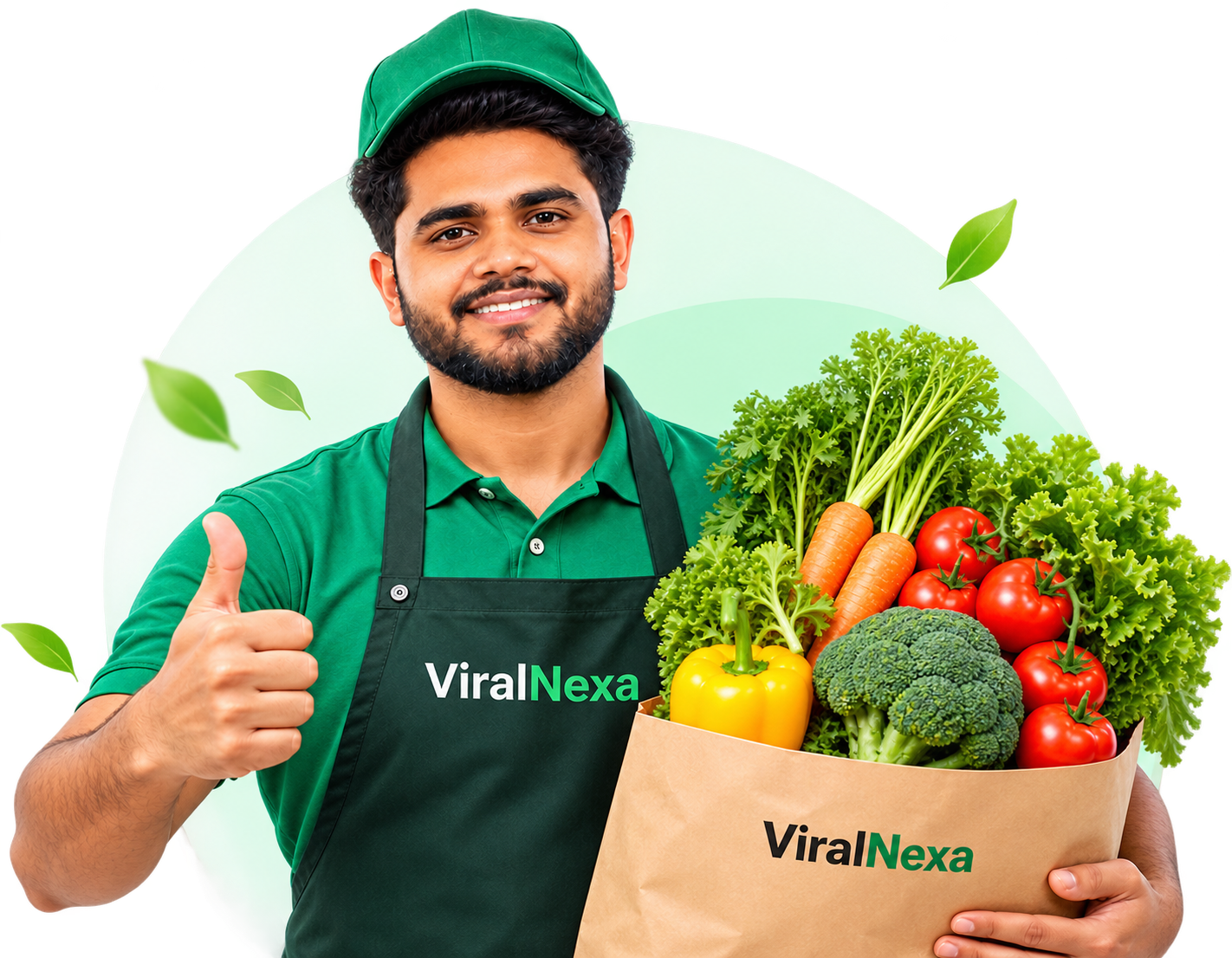 ViralNexa grocery delivery character