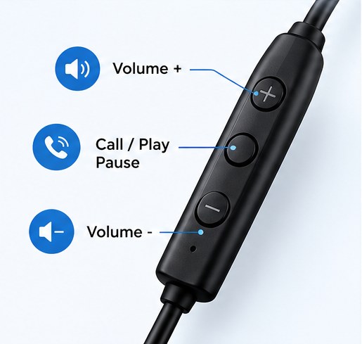 Wired Earphones with Mic (3.5mm) photo 2
